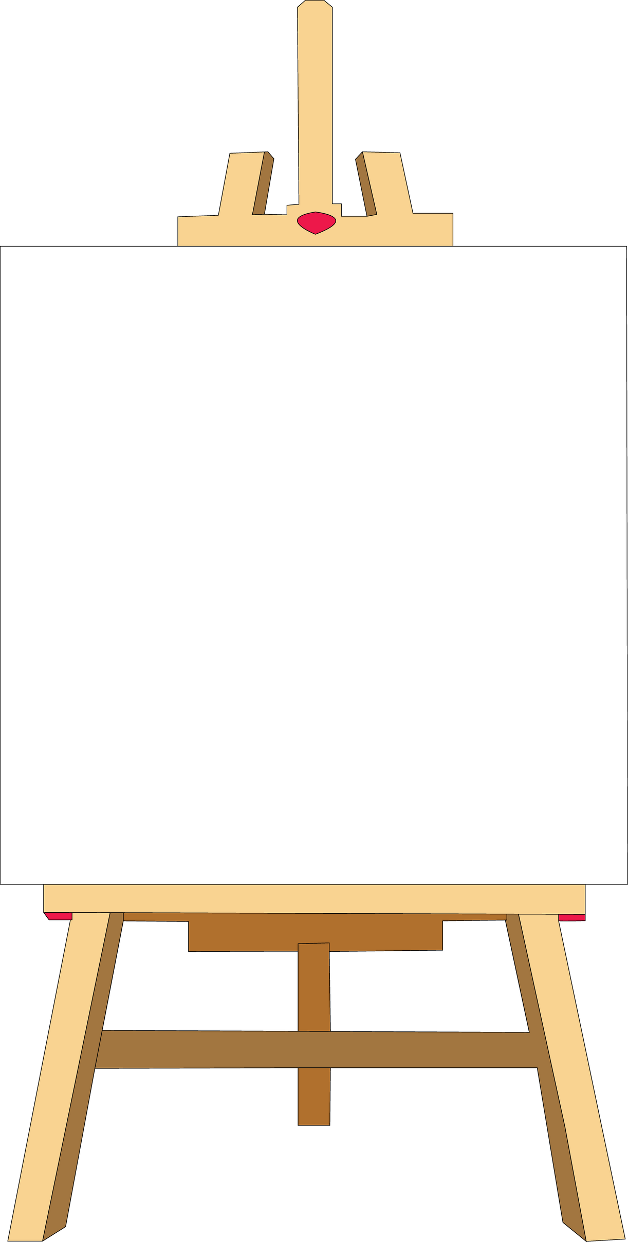 Blank Canvas on a Stand 